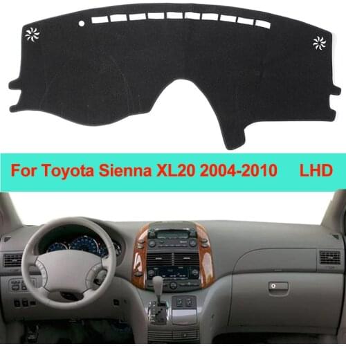 Car Inner Dashboard Cover Dash mat Carpet Cushion Sun Shade DashMat For Toyota Sienna XL20 2004 2005 2006 2007 2008 2009 2010