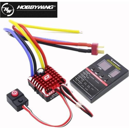 1pcs Hobbywing QuicRun WP 1080 Waterproof Brushed ESC 6V/7.4V 3A BEC 2-3S Lipo for 1/10 1/8 RC Car