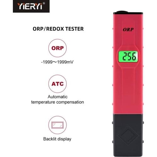 Yieryi ORP-16911 ORP/Redox Tester -1999mv-1999mv Waterproof ORP Meter,Tester Water Quantity Pool Tester ORP Meter With Backlight