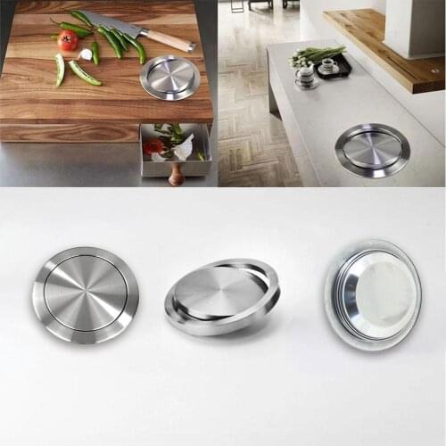 Built-in Countertop Lid Trash Can Lid Anti-rust Steel Lid Shake Lid Clamshell Kitchen Sink Tooling Lid Concealed Wholsale