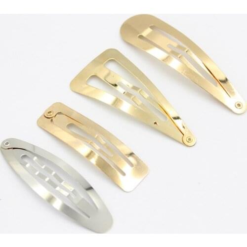 10pcs/lot Silver Tone Snap Hair Clips 5/6/7/8cm Craft Bow Handmade DIY Hair Accessories for Women Girls Hairgrip Hair Clip