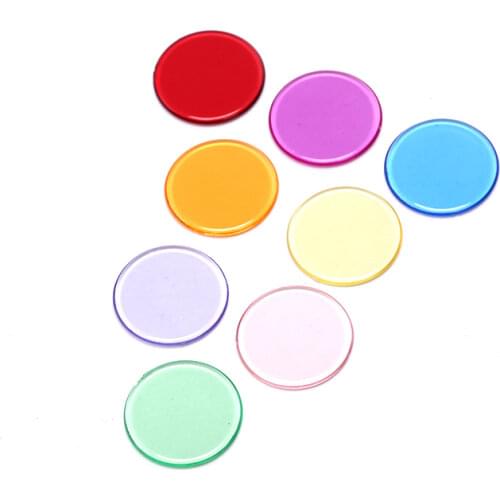 100pcs Plastic Casino Carnival Bingo Markers Token Fun Family Club Board Games Toy Creative Gift 8 Colours Count Poker Chips