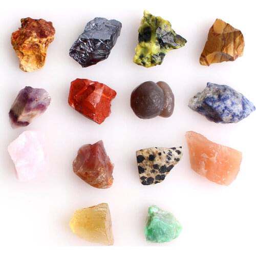 14 Kinds of Crystal Tumbled Stone Rock Quartz Rough Minerals Specimen Mini Gemstone Reiki Chakra aquarium Decor gift