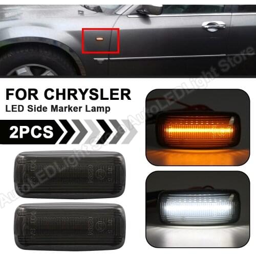 2Pcs For Chrysler 200 300 2005-2006 Sebring Town & Country LED Front Side Marker Light Turn Signal Lamp LED Position lights