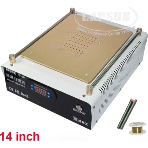 Big size 14" 2 IN 1 Vacuum Pump Mobile Phone Pad LCD Glass Screen Separator Machine YUYUE 948R 14 inch NEW
