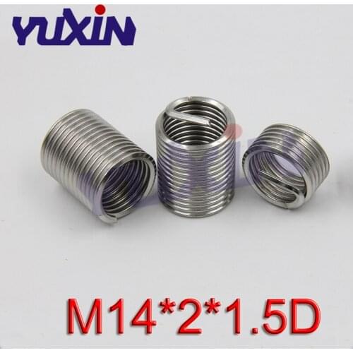 20Pcs M14*2*1.5D Screw Thread Insert A2 Stainless Steel 304 Fasteners Repair Tools Kit Coiled Wire Helical Screw Sleeve Set