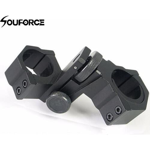 25.4mm/30mm Double Ring Mount Adjustable Riflescopes Mount Ring with Two Use for Hunting Scopes Weapon Light and Flashlight