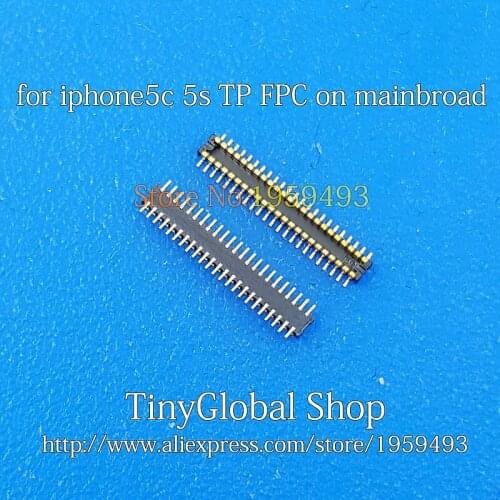 5pcs/lot Coopart New FPC connector for iPhone 5C 5S touch screen touch panel digitizer on motherboard