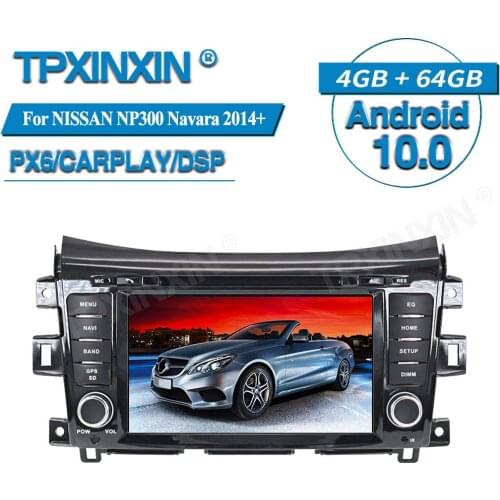 PX6 4+64G For NISSAN NP300 Navara 2014+ Android Car Multimedia Player GPS Navigation Audio Stereo Screen Head Unit Tape Recorder