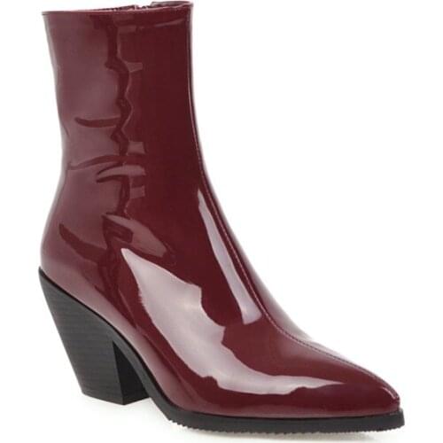 Big Size Pointed boots boots women shoes ankle boots for women ladies boots shoes woman winter