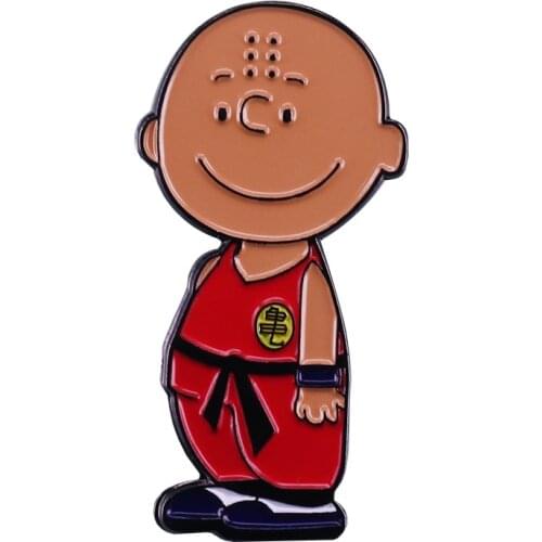 DBZ Fighter Kawaii Krillin lapel pin cartoon addition