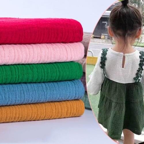 Breathable Pure Cotton Crepe Fabric DIY Sewing Quilting Cotton Fabric For Patchwork Skin-friendly Cotton Material For Baby Cloth