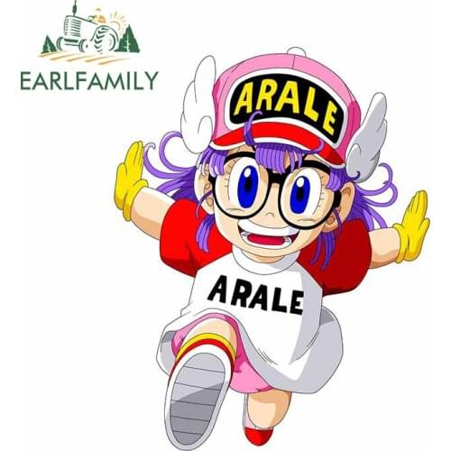 EARLFAMILY 13cm x 11.9cm for Arale Girl Car Stickers Windows Refrigerator Decal Tuning Wall Windows Camper Kids Room Decoration