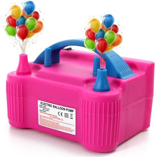 220V-240V Electric High Power Two Nozzle Air Blower Balloon Inflator Pump Fast Portable Inflatable Tool Air Pump
