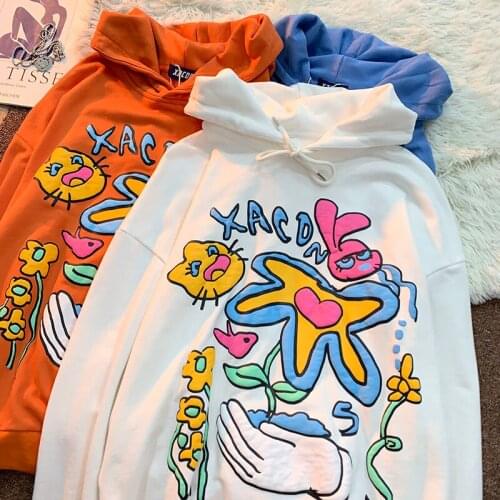 Hip Hop Goth Graphic Hoodie Women Sweatshrit Streetwear Kawaii Teens Clothes 2021 Autumn Korean Fashion Long Sleeve Tops Casual