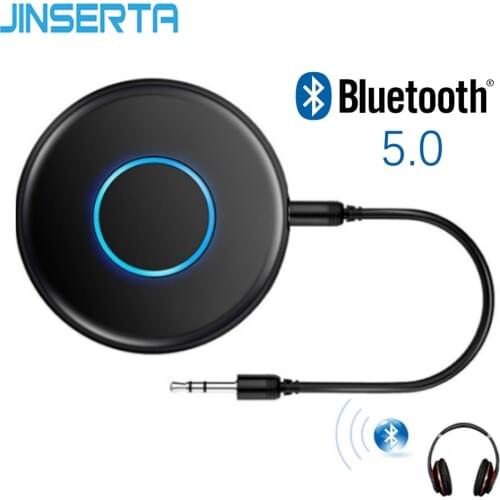 JINSERTA Bluetooth Transmitter 3.5mm Jack Bluetooth 5.0 Adapter for TV Computer Notebook Launch Audio to Headphones Speakers