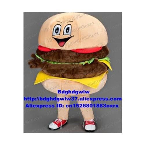 Hamburger Burger Bun HAM Cheeseburger Mascot Costume Adult Cartoon Character Sales Promotion Couple Photos zx109