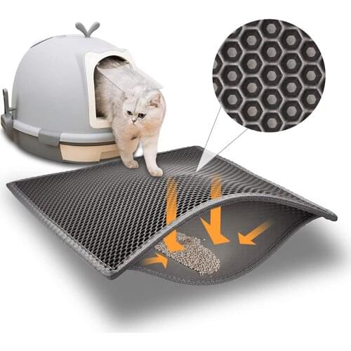 Pet Cat Litter Mat Waterproof EVA Double Layer Cat Litter Trapping Pet Product Bed For Cats House Clean mat