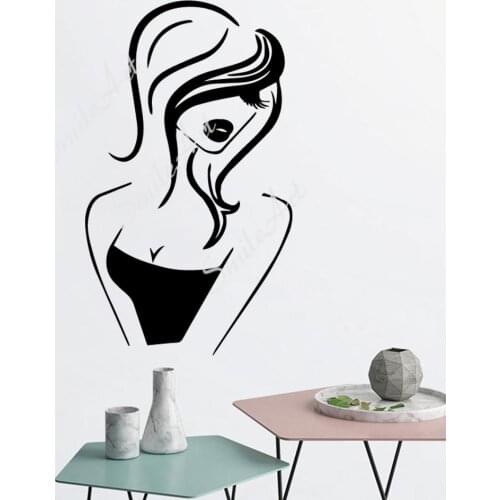 Hot Beauty salon Nursery Wall Stickers Vinyl Art Decals For Kids Rooms Decoration Waterproof Wall Art Decal