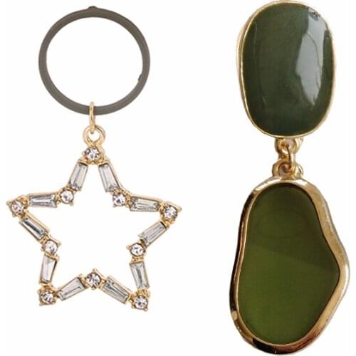 10 pair/lot fashion women jewelry accessories metal enamel rhinestone star earrings