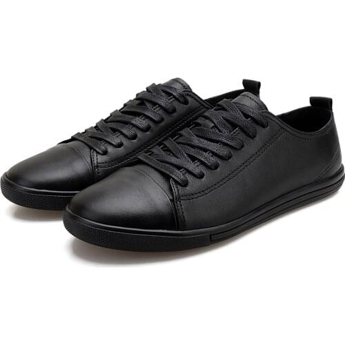 Genuine Leather Men Casual Shoes Luxury Brand 2020 Men Loafers Flats Breathable Mens Outdoor Walking Sneakers Plus size 37-47