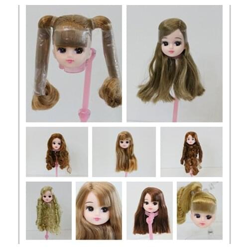 Soft Plastic High Quality DIY Doll Heads For Licca Doll Head For Jenny 1/6 BJD Girl Dolls DIY 1:6 Dolls Accessories Kids Toy