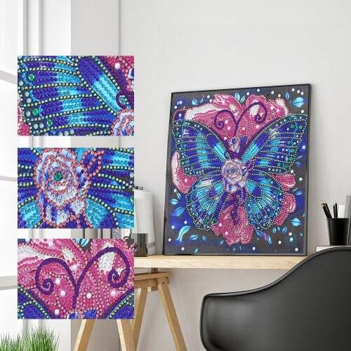 1 Set 5D Diamond Painting Butterfly Diamond Cross DIY Special Shaped Stitch Embroidery Rhinestones Mosaic Kits Home Wall Decor