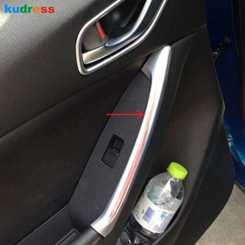 For Mazda CX-5 CX5 2012 2013 2014 2015 2016 ABS Matte Rear Door Window Armrest Cover Trim Strip Car Interior Accessories 2pcs