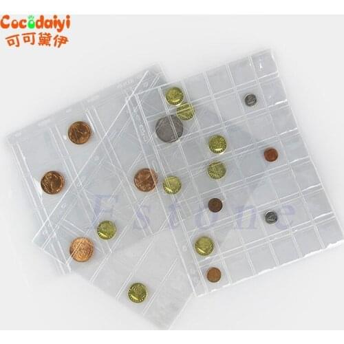 New 20/30/42 Pockets Classic Coin Holders Sheets for Storage Collection Album 1 Sheet Jun19_25