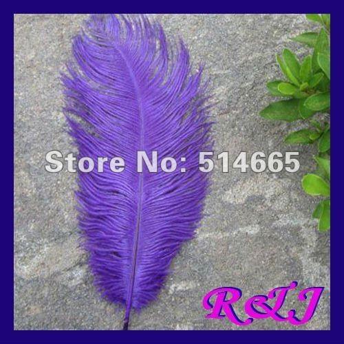 Wholesale 50PCS 20-22inch 50-55cm purple OSTRICH FEATHER real ostrich drab feather EMS Free Shipping