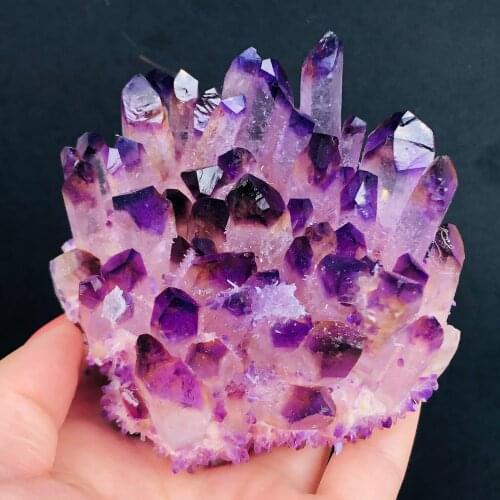 Natural Dream Amethyst Quartz Crystal Cluster Rock Stones Mineral Reiki Healing Specimen Home Deco