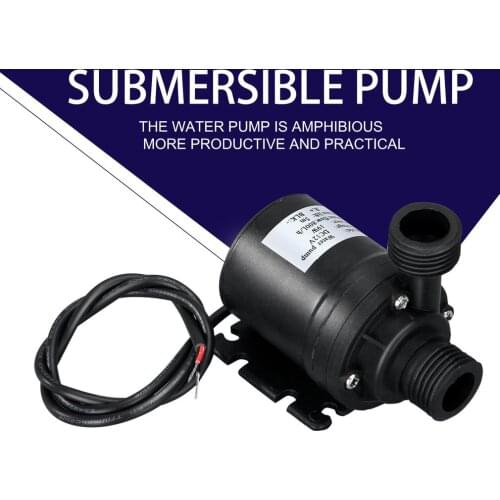 Professional Ultra Quiet Mini DC 12V Lift 5M 800L/H Brushless Motor Submersible Water Pump Multifunction Threaded Water Pump