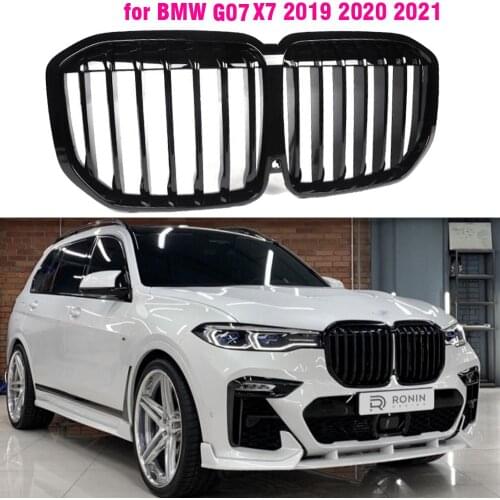 Gloss Black Front Bumper Kidney Grill Grilles for BMW X7 G07 2019 2020 2021 xDrive30d M Sport xDrive40i xDrive50i Sport styling