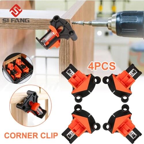 60/90/120 Degree Right Angle Clamp Corner Mate Woodworking Hand Fixing Clips Picture Frame Corner Clip Positioning Tools 4pc/lot