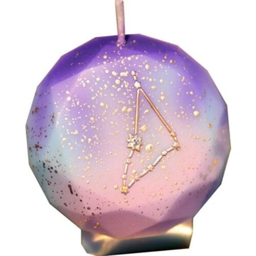 Party Candles Birthday Cake Scented Candles Decoration Bougie Mariage 12 Constellations Starry Sky Holiday Supplies Art 60A028