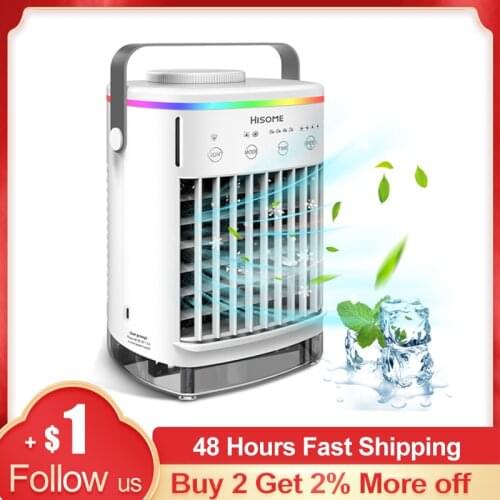 Portable Air Cooler Mini Desktop Air Conditioning Fan Humidifier Purifier for Office Bedroom USB Charging Air Cooling Fan Summer