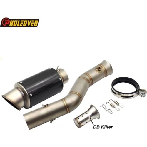 Motorcycle Exhaust Muffler System Mid Link Pipe Carbon Fiber Exhaust for Yamaha YZF-R1 YZF R1 2009-2014 Motorbike Exhaust Escape