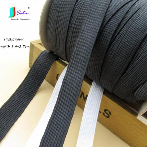 High quality Skin-friendly Clothes Dress Skirt Sew Accessory Material Widened 14/15/17/18/25mm White Black Elastic Band A0096L