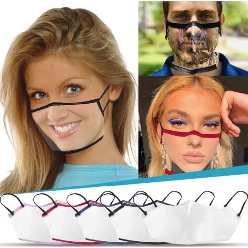 1PCS Adult Unisex Mini Face Shield Washable Lip Mask Reusable Comfortable Mask Transparent Visual Mask For The Deaf J60