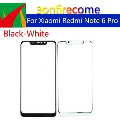 10pcs\lot Touchscreen For Xiaomi Redmi Note 6 Pro\ Note6 Pro Touch Screen Front Panel Glass Lens LCD Outer Glass 6.26"