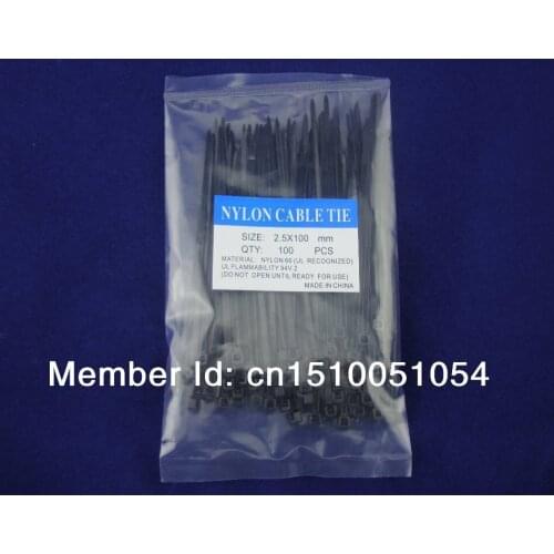 100Pieces New in Bag Nylon Cable Ties 2.5 x200mm ( 8") / 3 x 200mm(8") Self-Locking Plastic Cable Zip Ties Cable Loop Ties