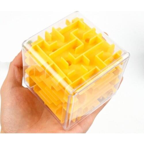 ZK70 3D Maze Magic Cube Transparent Six-sided Puzzle Speed Cube Toys Childs Intellectual Rolling Ball Maze Toys Kid Adult Gifts