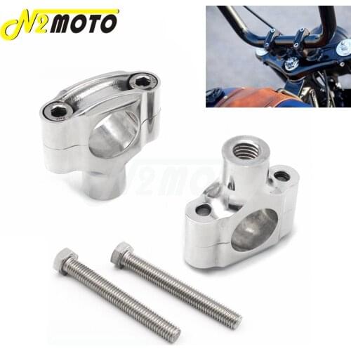 Motorbike 25mm 1" Aluminium Handlebar Risers Bars Mount Clamps for Harley Dyna Touring 883 R N C Sportster Iron Softail Custom