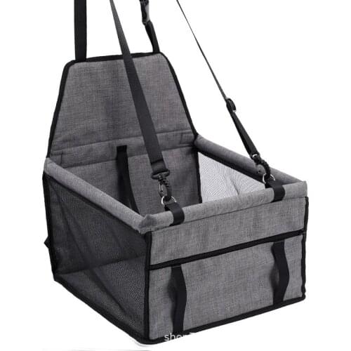 Pet Car Passenger Seat Carrier front Seat Protector Booster Foldable Breathable Mesh Safe Hammock Pet Carriers Basket