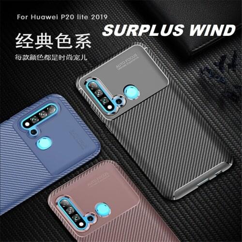 For Huawei P20Lite P30Lite P30 P30Pro Bumper Phone Case Carbon Fiber Silicone ShockProof Back Cover for Huawei P20 P10 P10Lite