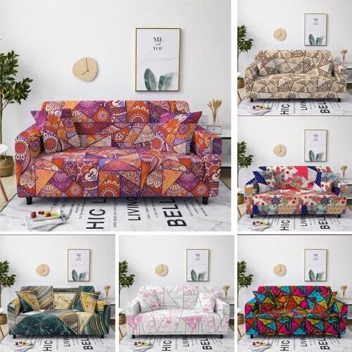 Sofa Cover Bohemia Elastic All-inclusive Slipcover for Living Room Furniture Stretch Couch Cover Chair Protector 1/2/3/4 Seater