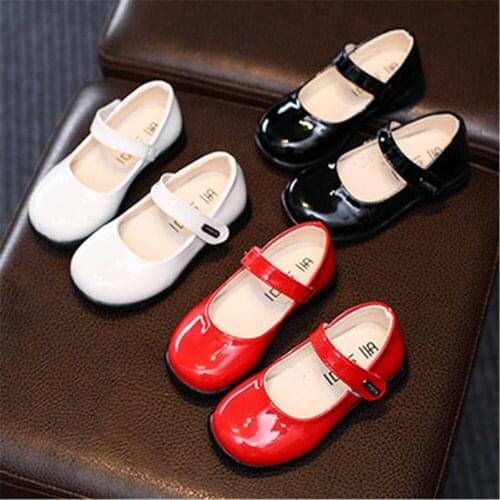 Childrens Casual Shoes for Girls Shoes Kids Leather Flats PU Flowers Leather Oxfords British Design Lace-up Snekaers for Formal