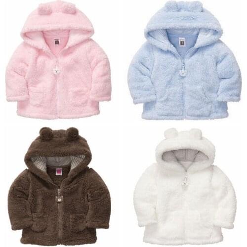 Baby Coat ! 2019 Autumn Winter Hooded Kids Outerwear Fashion Fleece Baby Boy Girl Clothes Childrens Winter Jacket Free Ship