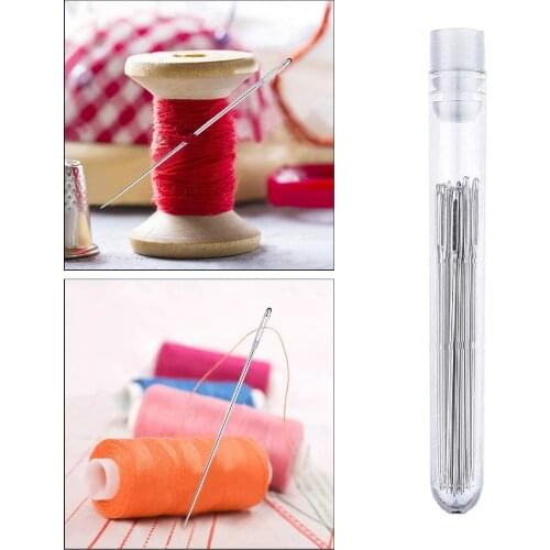 Big Eye Long Sharp Sewing Needles Easy Thread for Hand Sewing