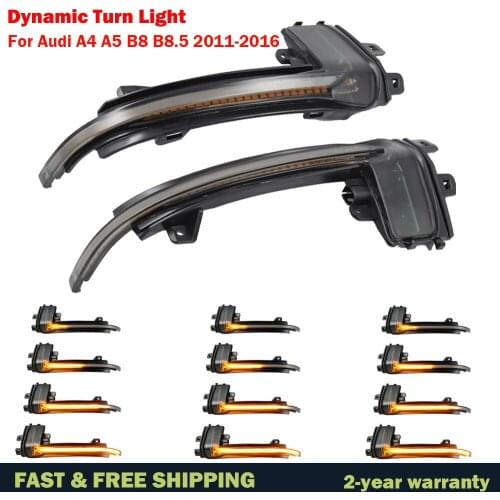 For Audi A3 8P A4 A5 B8 B8.5 S5 RS3 RS4 RS5 2011-2016 Turn Signal Light Mirror Indicator Dynamic Indicator Blinker